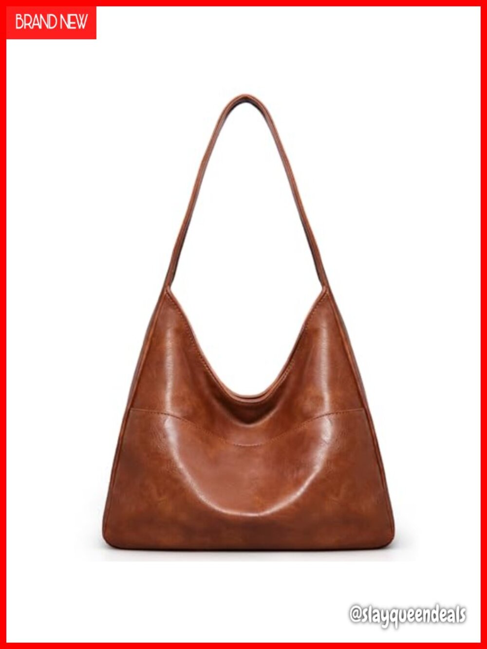 Women's Faux Leather Hobo Handbag with Wide Strap, Multi-Pocket & Key Clip